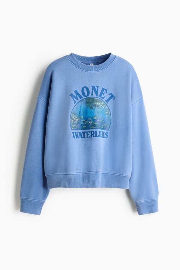 Sudadera oversize con motivo estampado