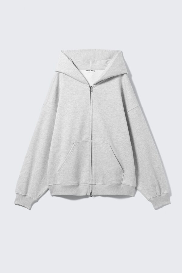 Sudadera oversize gruesa con capucha y cremallera